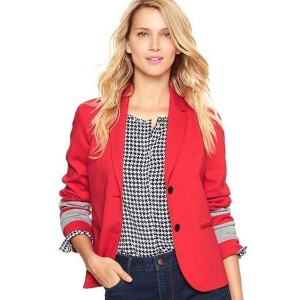 Gap Academy Blazer, Red and Gray, Size 0